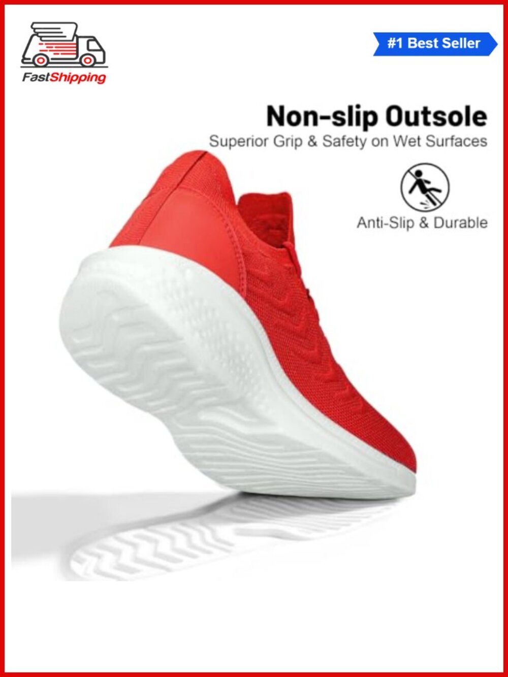 ✨ Womens Walking Running Shoes Slip-On Breathable Mesh Athletic Sneakers - Picture 2 of 6